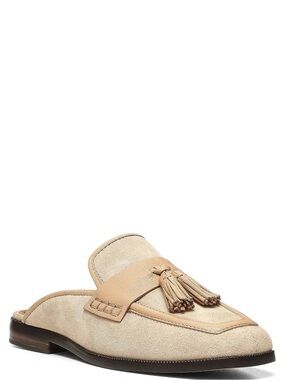 EUC Donald Pliner Suede Tassel Backless Loafer Mule - Women's size 8